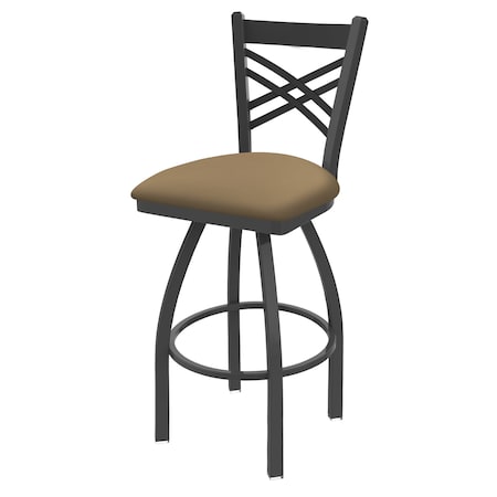 Holland Bar Stool Co 30" Swivel Bar Stool, Pewter Finish, Canter Sand Seat 82030PW013